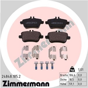 Bilde av Bremseklosser Sett, Bakaksel, Mercedes-benz, 006 420 2320, 006 420 7920, 006 420 8020, 006 420 8120, 006 420 8320, 007 420 9420, 007 420