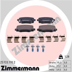 Bilde av Bremseklosser Sett, Bakaksel, Abarth 500e Cabriolet, 500e Halvkombi, Alfa Romeo Tonale, Fiat 500x, Jeep Compass, Renegade Suv, 68263132a