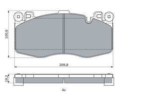 Bilde av Bremseklosser Sett, Framaksel, Bmw X5 [f15, F85], X6 [f16, F86], 34 11 7 852 969