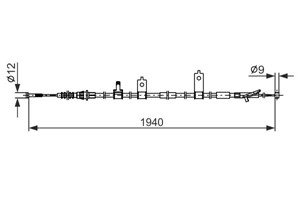 Kabel, parkeringsbremse