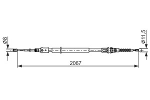 Kabel, parkeringsbremse