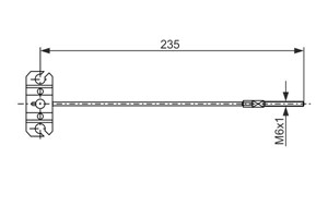 Kabel, parkeringsbremse, Foran, Senter