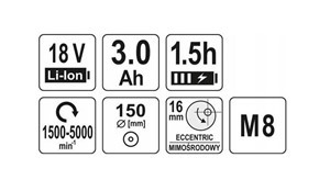 Poleringsmaskin med tilbeh&#248;r, batteri og lader, Universal