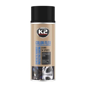 Bilde av K2 Color Flex Black Gloss Rubber Spray, Universal