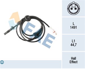 ABS-givare Sensor hjulvarvtal Bakaxel vänster fiat punto punto skåp/halvkombi 46531418 46752064 47752064