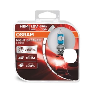 Bilde av Halogenpære Osram Night Break Laser Next Gen Hb4 P22d, Passer Mange Bilmodeller