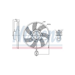 Ventilator, motorkj&#248;ling, Venstre