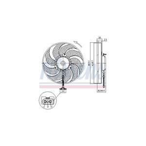 Ventilator, motorkj&#248;ling, H&#248;yre, Venstre