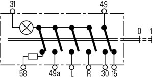 Varselblinklysbryter