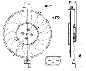 Ventilator, motorkj&#248;ling, H&#248;yre