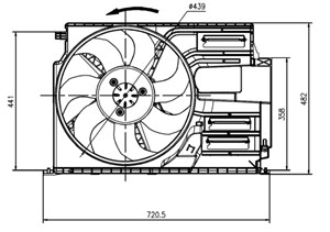 Ventilator, motorkj&#248;ling