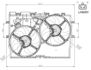 Ventilator, motorkj&#248;ling, Foran