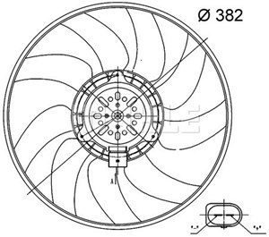 Ventilator, motorkj&#248;ling, Venstre