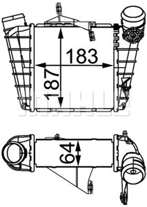 Bilde av Ladeluftkjøler, Seat,skoda,vw, 6q0145804a, 6q0145804g, 6q0145805a