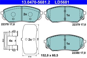 Bilde av Bremseklosser Sett, Framaksel, Hyundai Santa Fe Iv, Santa Fe Skåp/suv Iv, Kia Sorento Iii, 58101-c5a70, 58101-s1a70