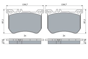 Bilde av Bremseklosser Sett, Framaksel, Mercedes-benz S-klass [w222, V222, X222], Sl [r231], 006 420 49 20, 006 420 97 20, 007 420 32 20, 008 420