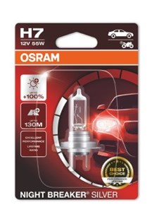 Halogenp&#230;re OSRAM NIGHT BREAKER SILVER H7 PX26d