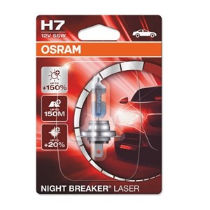 Halogenp&#230;re OSRAM NIGHT BREAKER LASER H7 PX26d