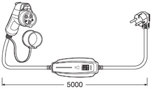 Ladekabel elbil OSRAM Typ 1 32A, Fas-3, Universal