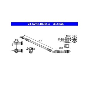 Bilde av Bremseslange, Framaksel Høyre, Subaru Trezia, Toyota Urban Cruiser, Verso S, Yaris, Yaris / Vios Sedan, Yaris Skåp/halvkombi, 90947-02g3