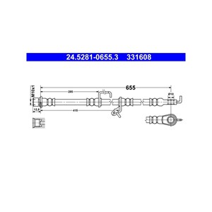 Bilde av Bremseslange, Framaksel Venstre, Toyota Auris, Auris Kombi, Auris Van Skåp/halvkombi, Corolla Sedan, Verso, Verso Van, 90947-w2043