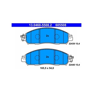 Bilde av Bremseklosser Sett, Framaksel, Nissan Leaf, Nv200 Skåp, D1060-5ta0a