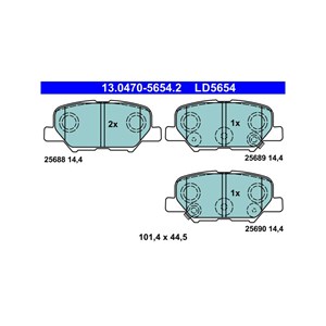 Bilde av Bremseklosser Sett, Bakaksel, Citroën,mazda,mitsubishi,peugeot, 16 098 996 80, 16 356 771 80, 4605a998, 4605b071, Ghy9-26-48z, Ghy9-26-4