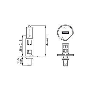 Halogenp&#230;re BOSCH Pure Light BL H1 P14,5s