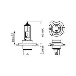 Halogenp&#230;re&#160; BOSCH Xenon Blue BL H4 P43t