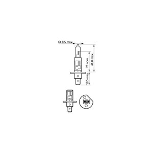 Halogenp&#230;re PHILIPS LongLife EcoVision H1 P14,5s