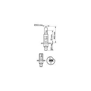 Halogenlampe PHILIPS X-tremeVision G-force H1 P14,5s