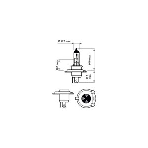 Halogenlampe&#160; PHILIPS LongLife EcoVision H4 P43t-38