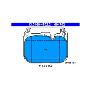 Bilde av Bremseklosser Sett, Framaksel, Bmw 1 [f40, F52], 2 Gran Coupe [f44], X1 [f48], X2 [f39], Mini Mini, Mini Clubman, Mini Countryman, 34 10