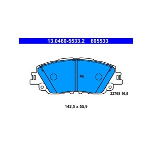 Bilde av Bremseklosser Sett, Framaksel, Lexus Ux, Toyota Camry, Corolla Cross, Rav 4 V, Rav 4 Van V, 04465-33480, 04465-76010