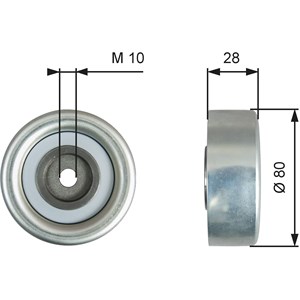 Styrrulle drivrem mitsubishi l200 / triton l200 / triton flak/chassi pajero sport ii MD327653