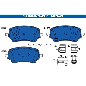 Bilde av Bremseklosser Sett, Framaksel, Ford Puma, 2425653, Ktl1tc-2k021-ab