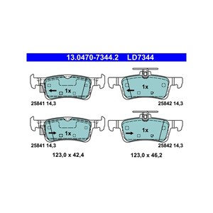 Bilde av Bremseklosser Sett, Bakaksel, Ford Fiesta Vii, Fiesta Van Vii, 2096245, 2112004, 2123543, 2272734, 2426545, 2426565, Kth1bc-2m007-aa, Kt