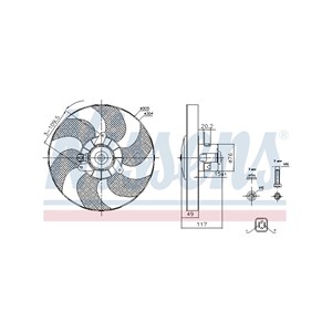 Ventilator, motorkj&#248;ling, Venstre