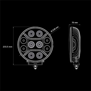 Ekstralys Dark Knight Intense 9″ Led, Universal