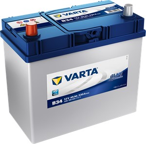 Bilde av Starter Batteri Varta Blue Dynamic B34 12v 45ah 330a, Bagasjerom, Honda,hyundai,lexus,mg,mitsubishi,nissan,rover,suzuki,toyota, 28800yzz