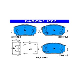 Bilde av Bremseklosser Sett, Framaksel, Hyundai,kia, 58101-g4a00, 58101-g4a10