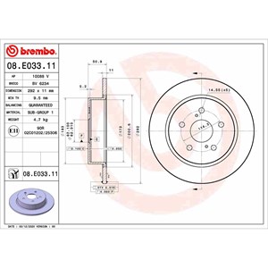 Bromsskiva Bakaxel toyota c-hr 42431F4020