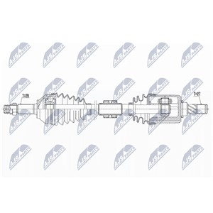 Drivaksel Nissan Qashqai / Qashqai +2 I (j10, Nj10, Jj10e), Framaksel venstre