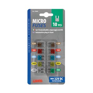 Sikringer Mini 7,5A - 30A, 10-pak, Universal