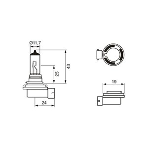 Halogeenilamppu BOSCH Trucklight WS PGJ19-2, Universal