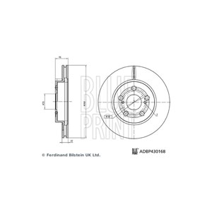 Bilde av Bremseskive, Framaksel, Mazda 2 Halvkombi, Toyota Yaris, 1m04-26-251, 43512-k0030