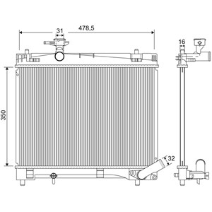 Radiator, motorkj&#248;ling