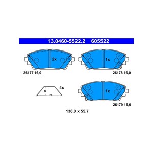 Bilde av Bremseklosser Sett, Framaksel, Mazda 3 Halvkombi, 3 Sedan, Bcya-33-28za, Bcyb-33-28z, Bcyb-33-28za