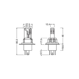 Gl&#248;delampe Osram LEDriving HL EASY P43t, PU43t-3, Universal