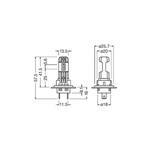 Gl&#248;delampe Osram LEDriving HL EASY PX26d, PY26d-1, Universal